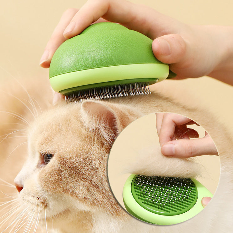 Avocado Shaped Cat/Dog Brush: Self-Cleaning Hair Grooming
