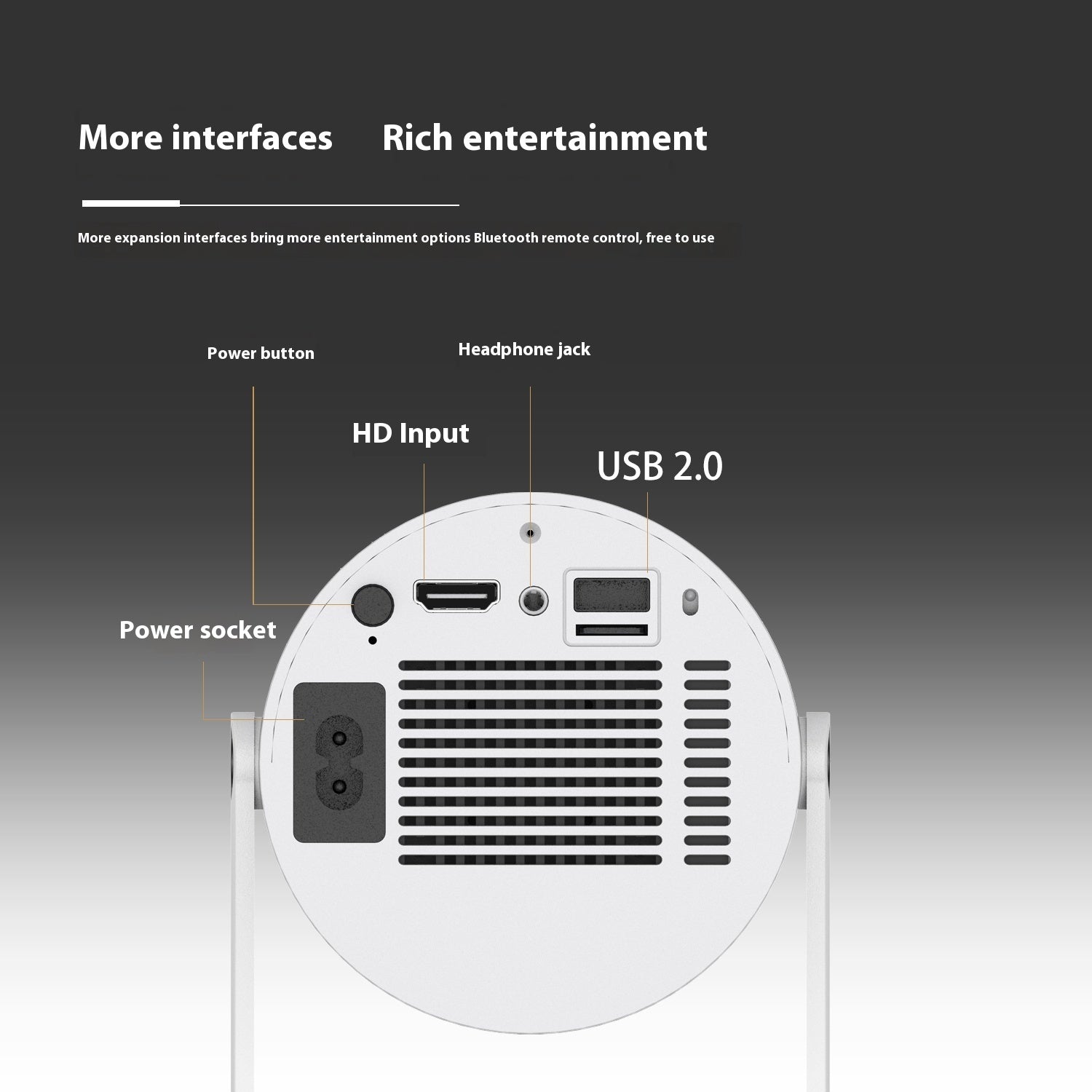 Portable Projector For Home Use 180 Degrees Projection