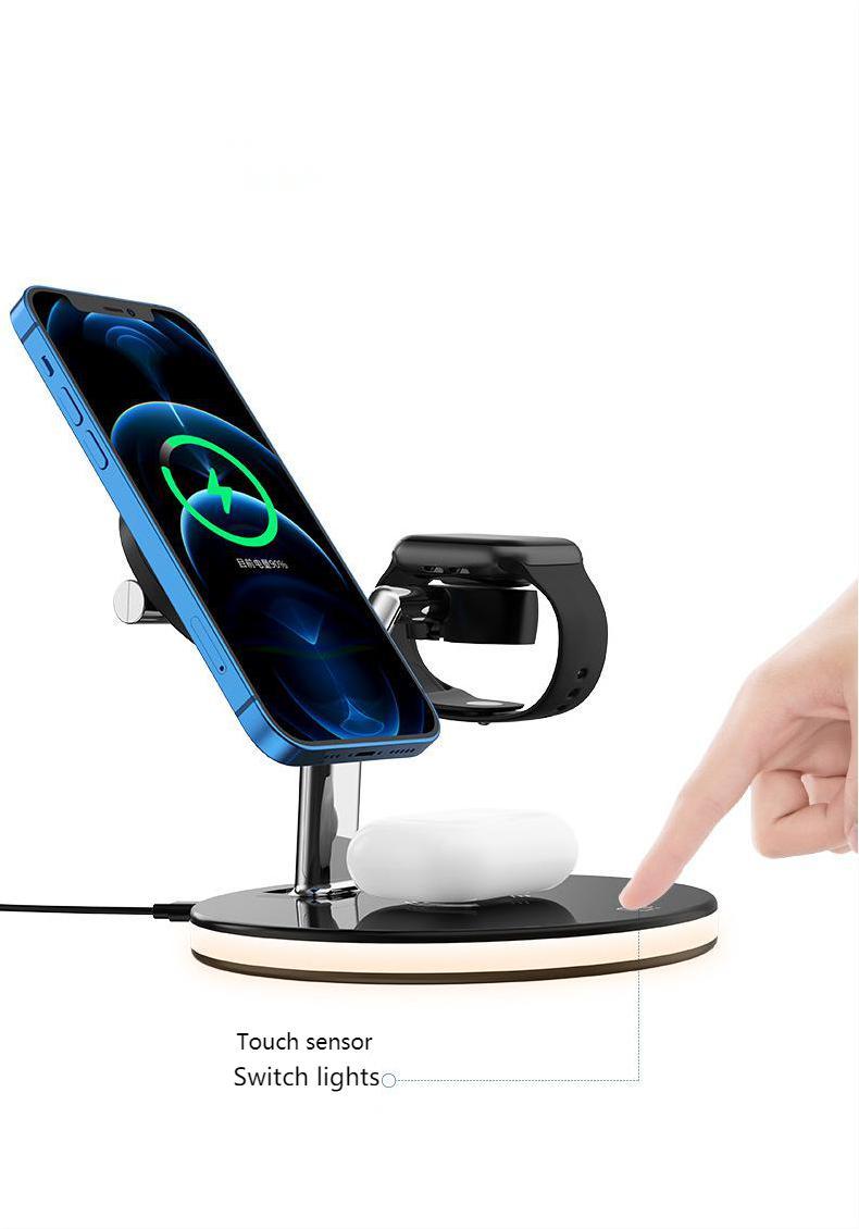 3-In-1 Magnetic Wireless Charger 15W Fast Charging Station For Magsafe Chargers