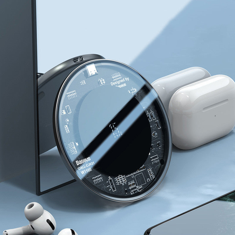 Transparent Wireless Charger Desktop Mobile Phone Fast Charge