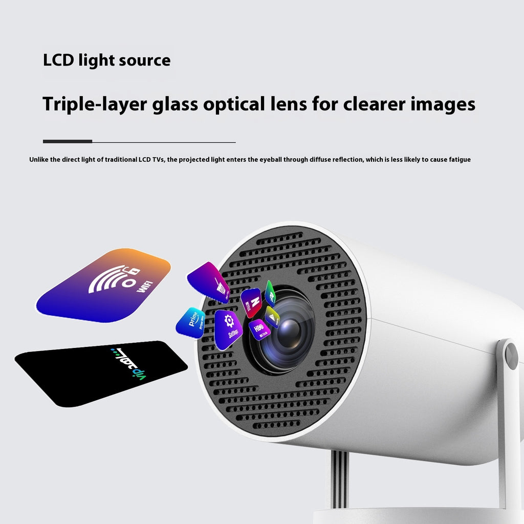 Portable Projector For Home Use 180 Degrees Projection