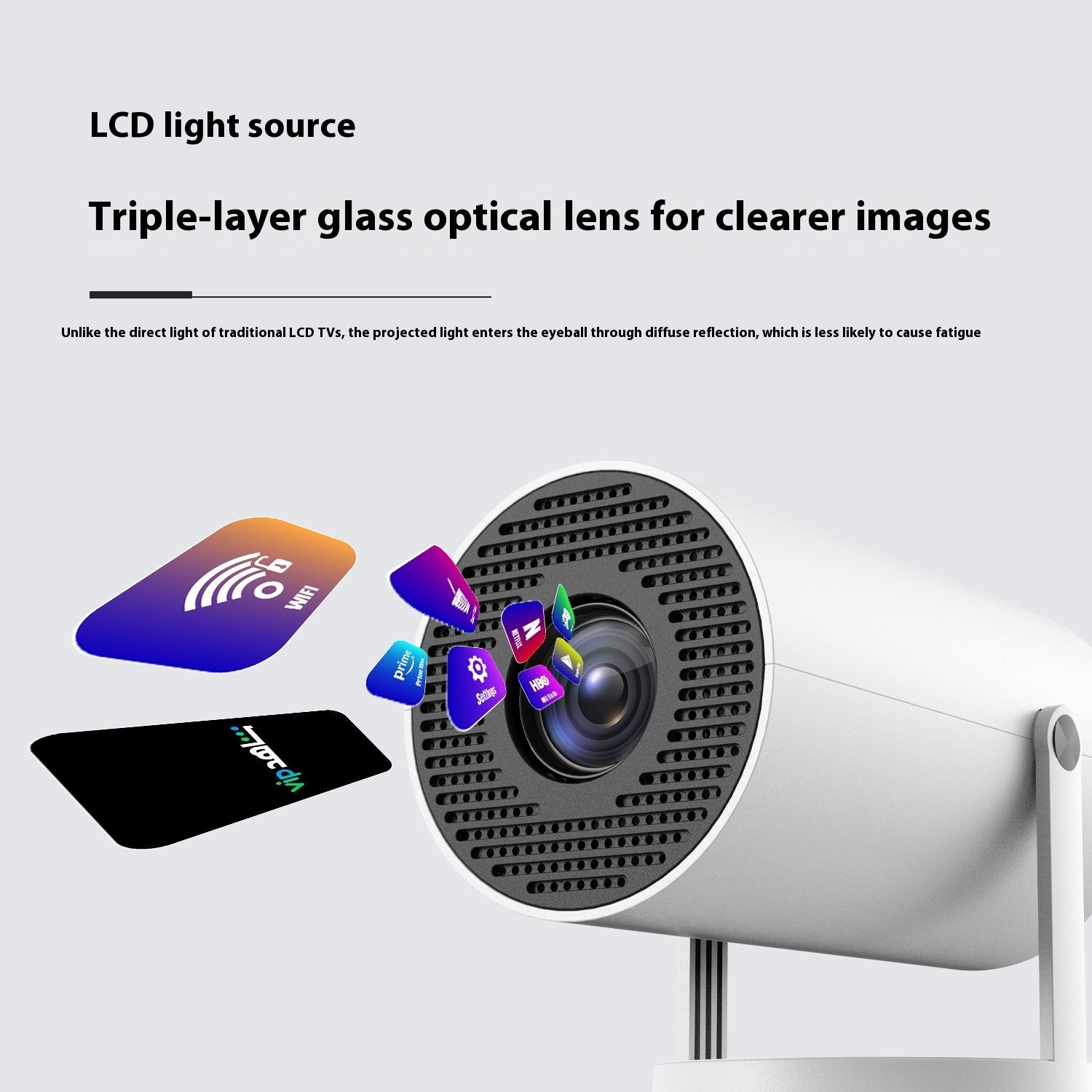 Portable Projector For Home Use 180 Degrees Projection