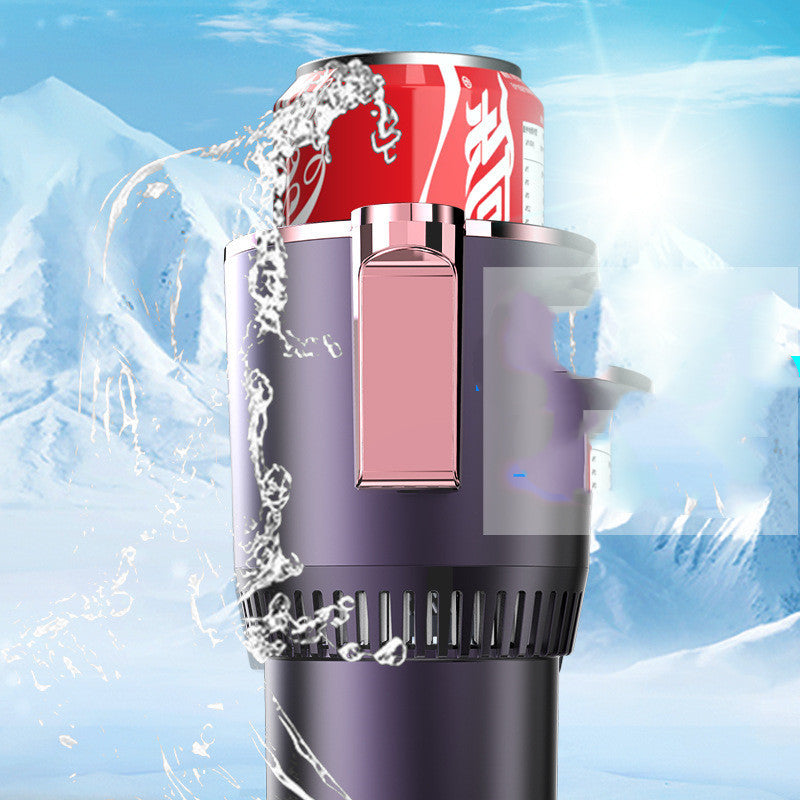 2-In-1 Car Heating/Cooling Cup Holder With Digital Temperature Display