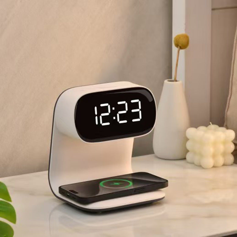 Multifunctional Electronic Alarm and Wireless Charger Clock