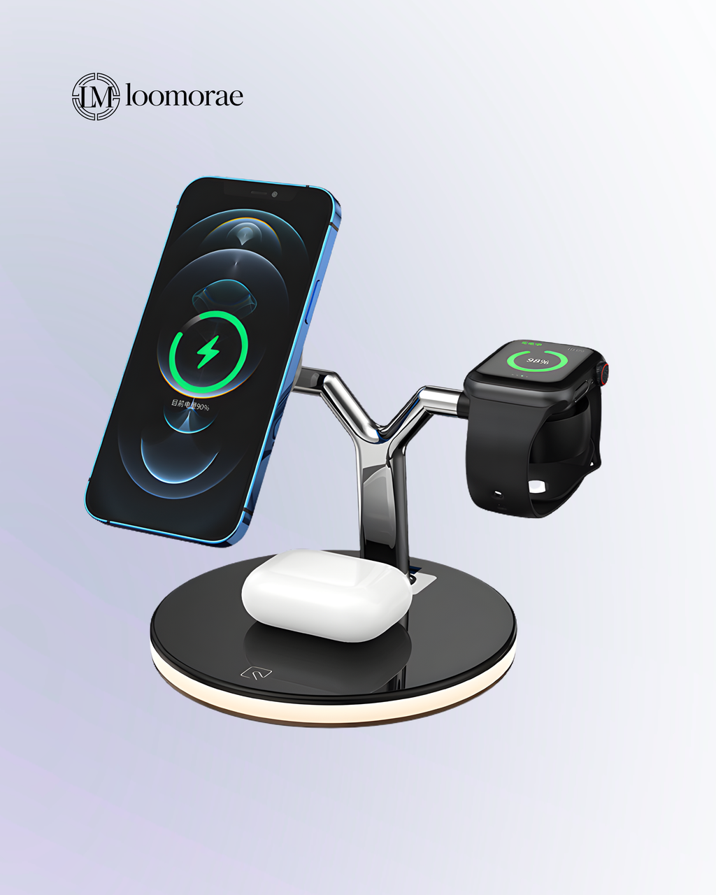 3-In-1 Magnetic Wireless Charger 15W Fast Charging Station For Magsafe Chargers