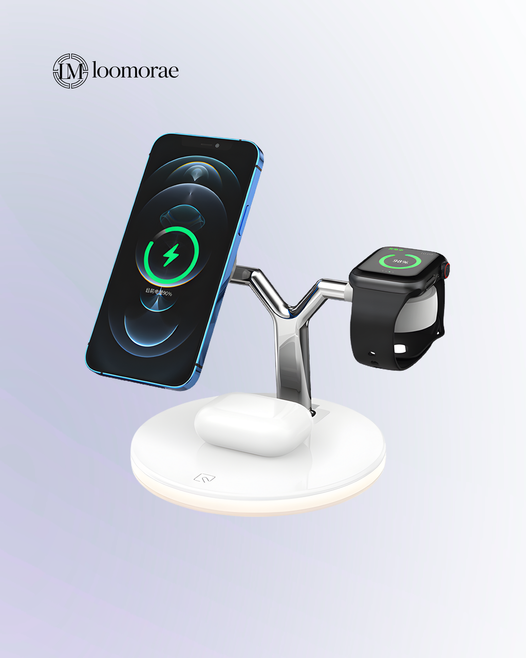 3-In-1 Magnetic Wireless Charger 15W Fast Charging Station For Magsafe Chargers