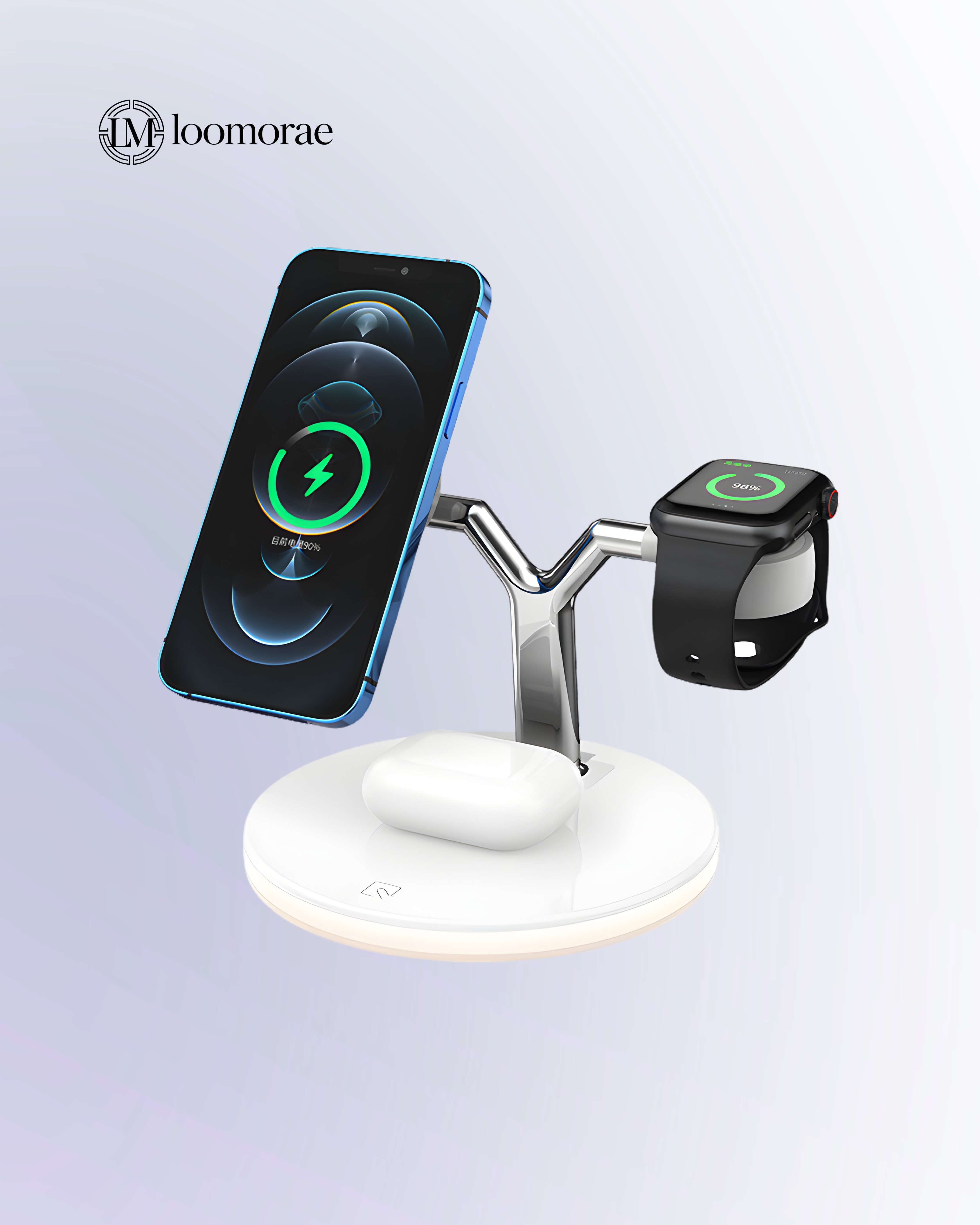 3-In-1 Magnetic Wireless Charger 15W Fast Charging Station For Magsafe Chargers