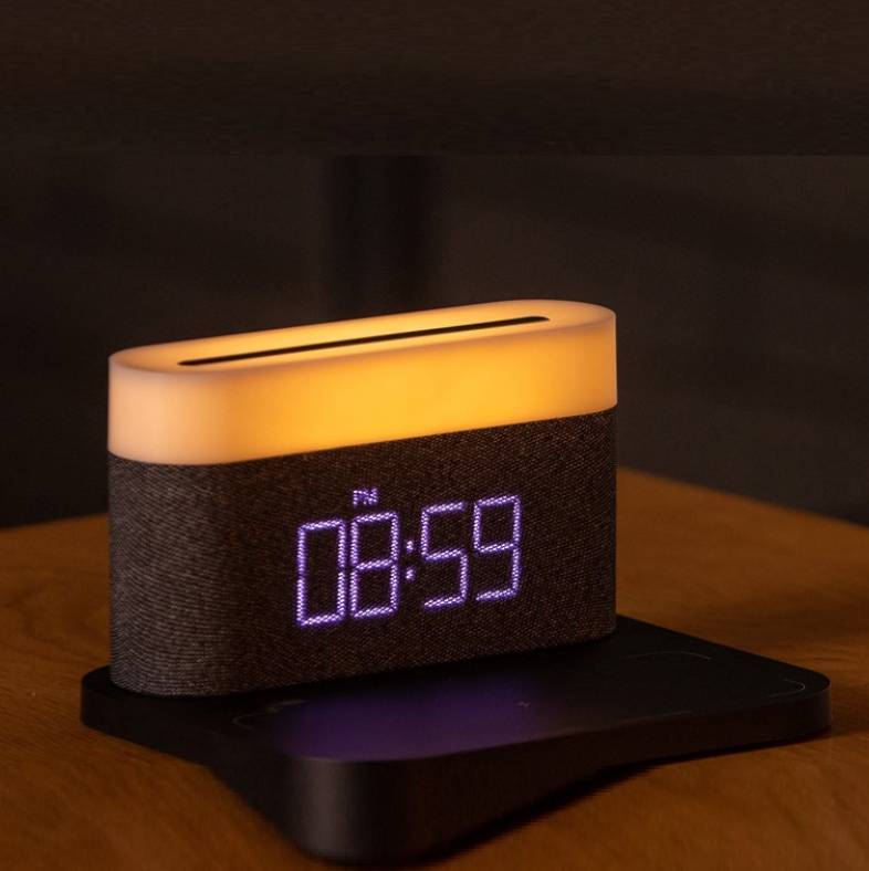Four-in-one Table Lamp Clock & Wireless Phone Charger