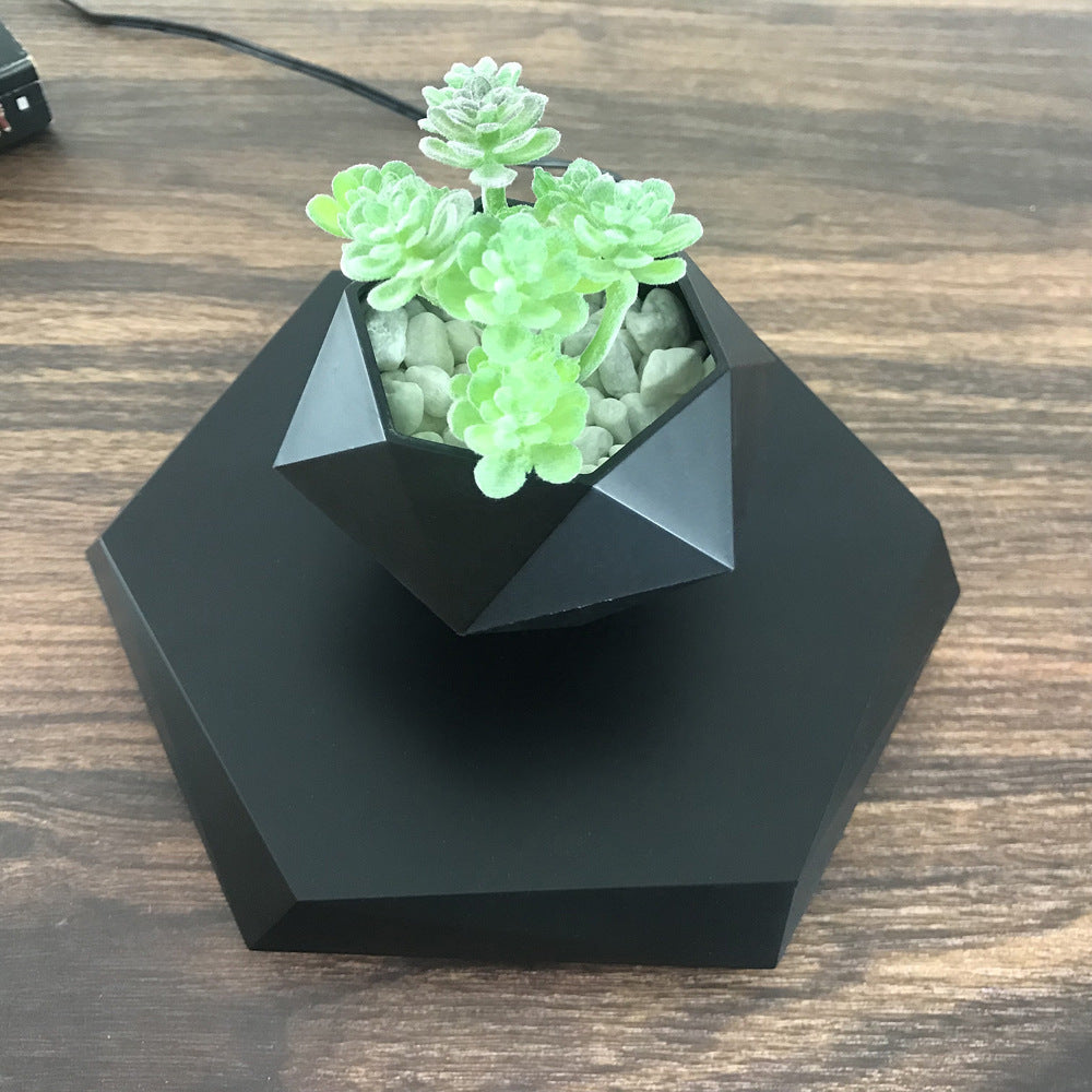 Magnetic Floating Flower Pot For Home Office Desk Decor Creative Gift
