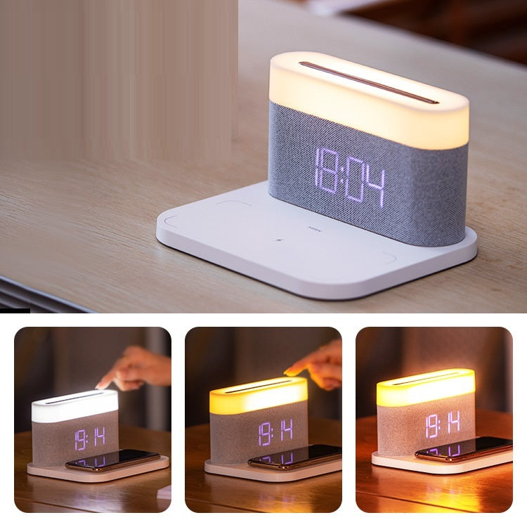 Four-in-one Table Lamp Clock & Wireless Phone Charger