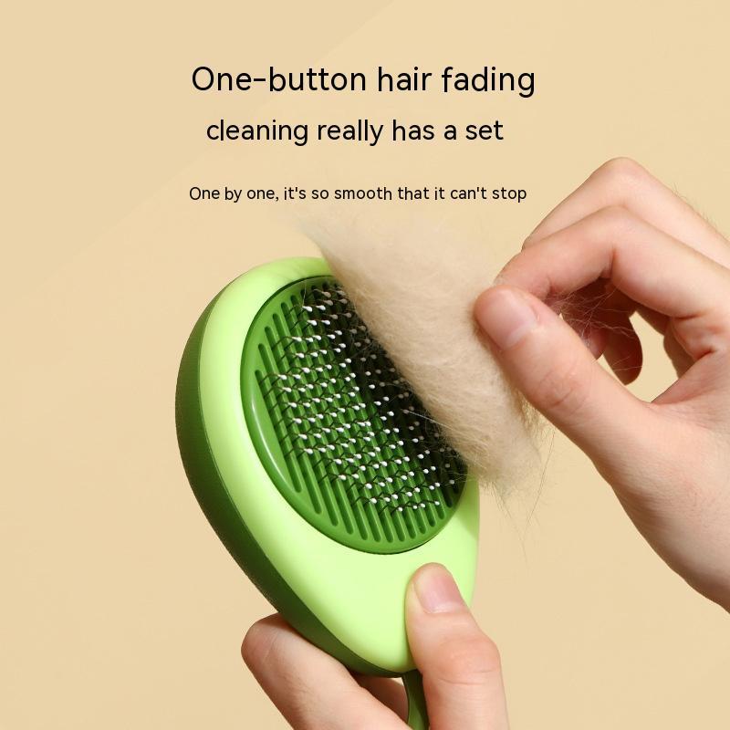 Avocado Shaped Cat/Dog Brush: Self-Cleaning Hair Grooming