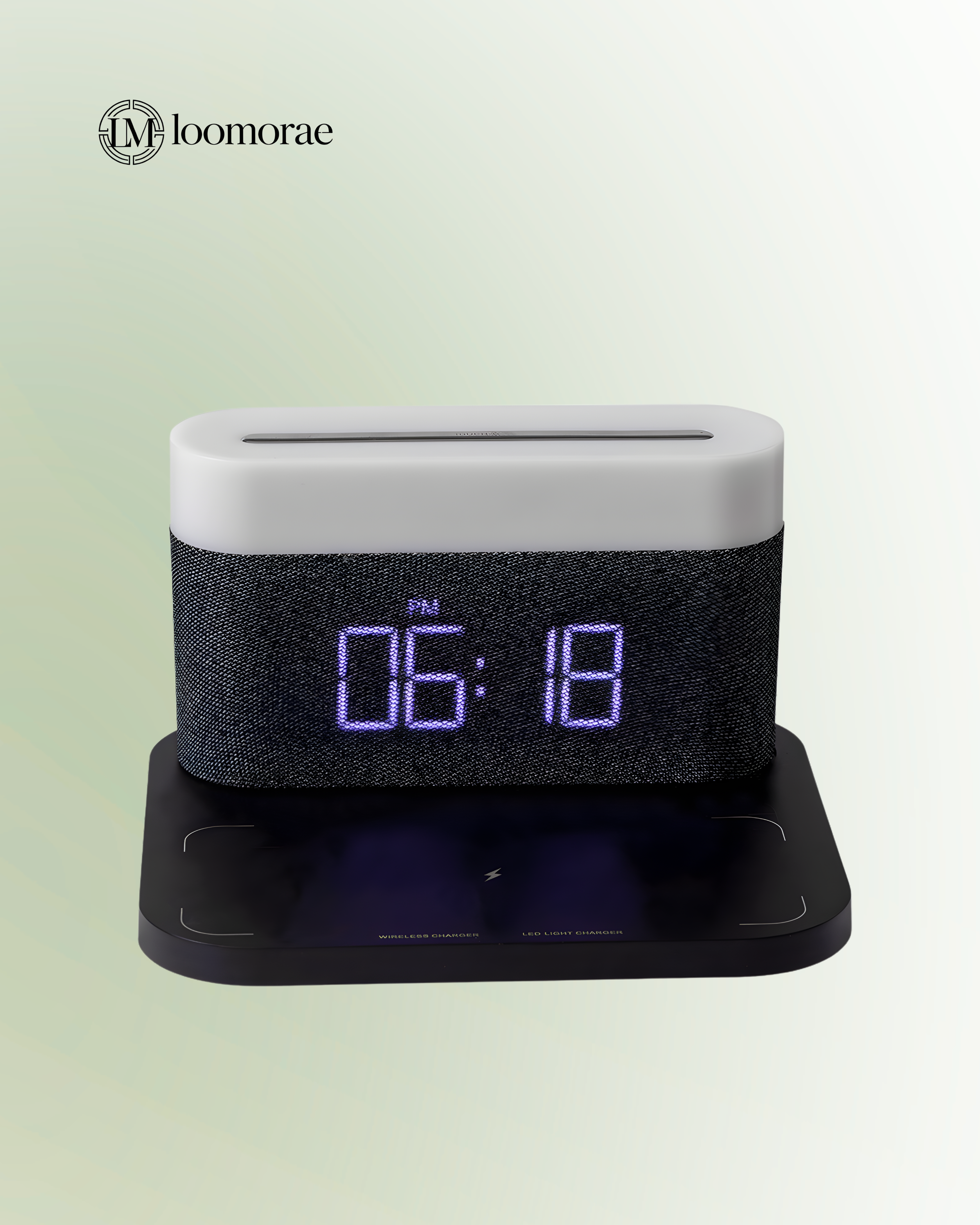 Four-in-one Table Lamp Clock & Wireless Phone Charger