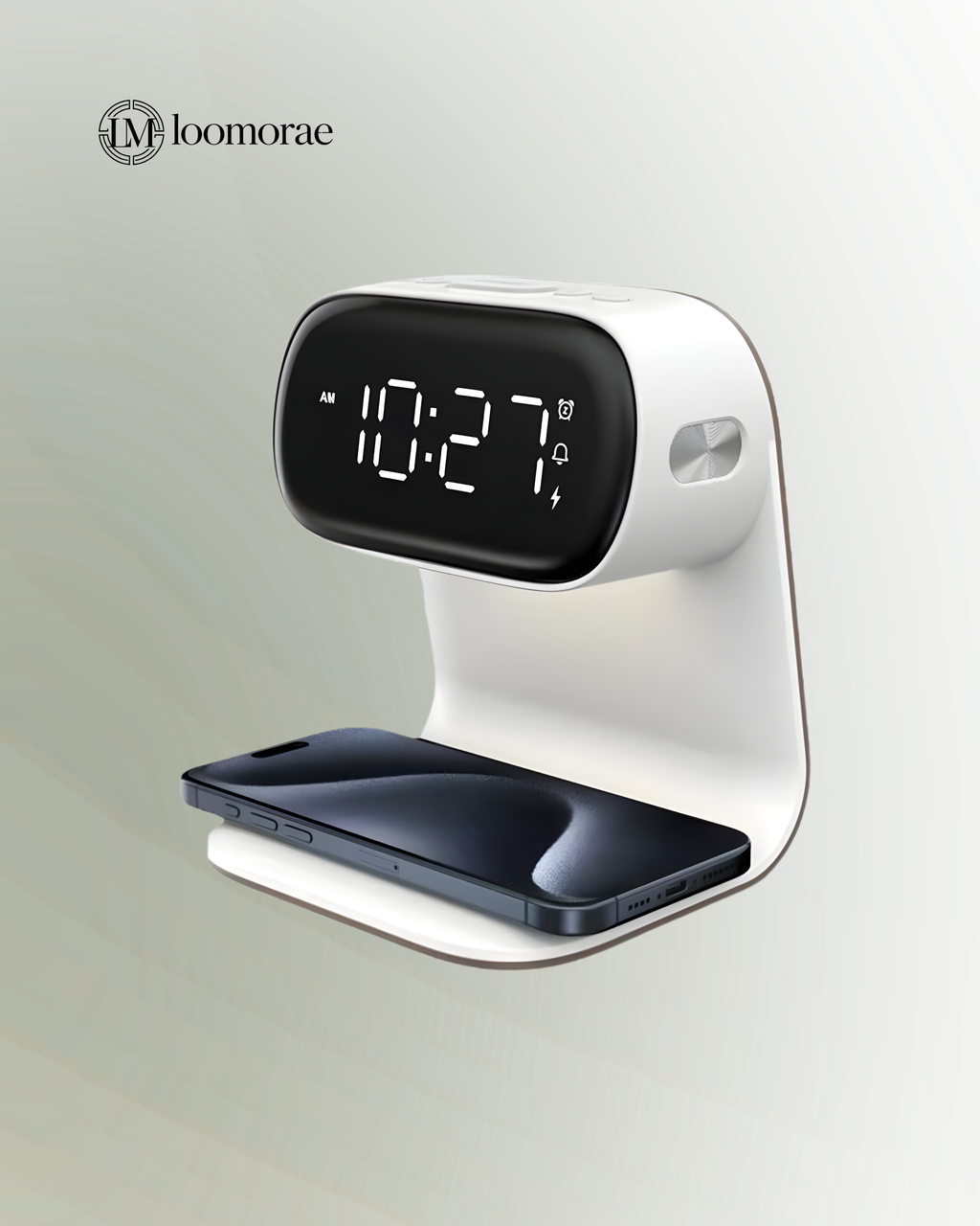 Multifunctional Electronic Alarm and Wireless Charger Clock