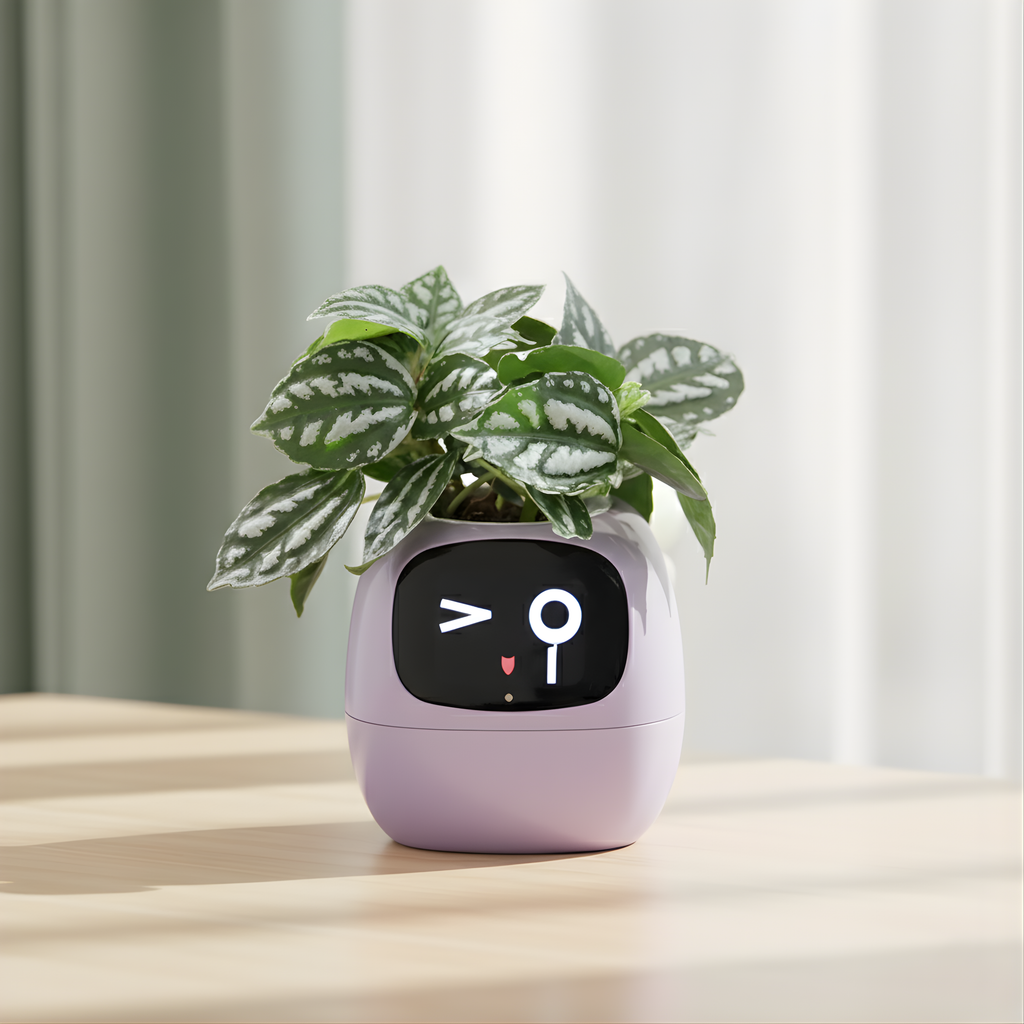 Smart AI Plant Pot : 49+ Expressions, Easy Plant Care.