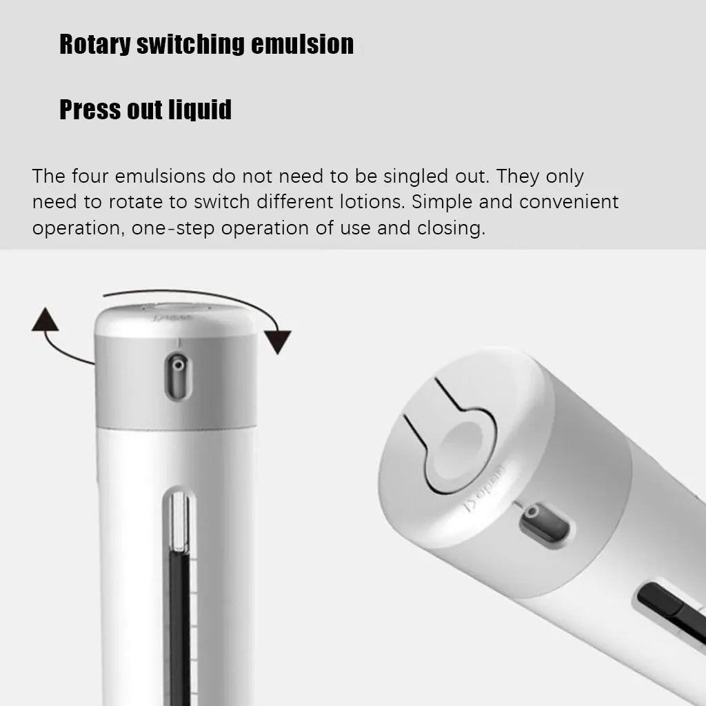 4-In-1 Travel Dispenser Split Bottle Shampoo Lotion Shower Gel Soap Bottle