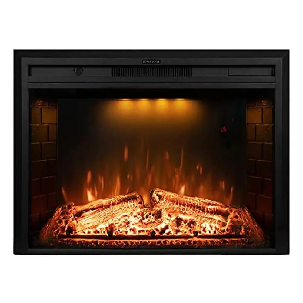 Concrete Electric Fireplace: Built-In Sound & Remote