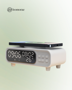 Small Night Lamp With Wireless Charger, Alarm Clock, & Temperature Display
