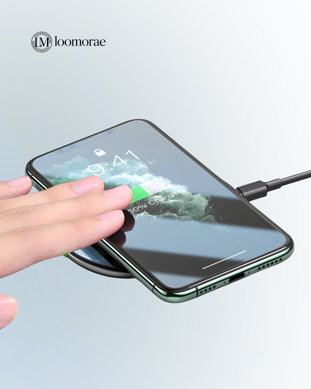 Transparent Wireless Charger Desktop Mobile Phone Fast Charge