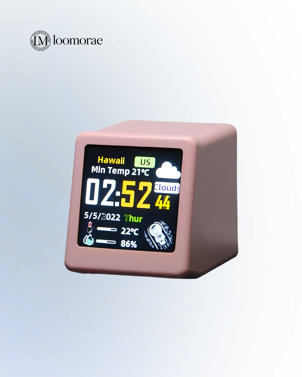 Weather Alarm Clock Color Screen Temperature And Humidity Weather Station