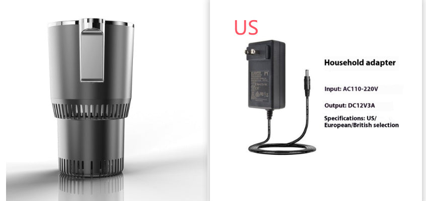 2-In-1 Car Heating/Cooling Cup Holder With Digital Temperature Display