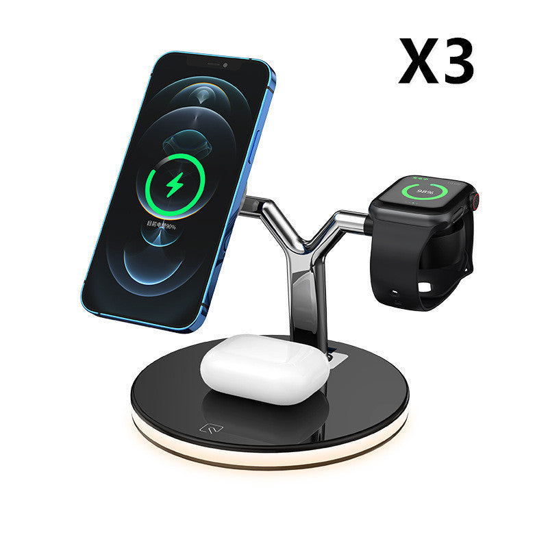 3-In-1 Magnetic Wireless Charger 15W Fast Charging Station For Magsafe Chargers