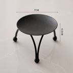 European-style Round Black And Golden Aromatherapy Candle Special Tray