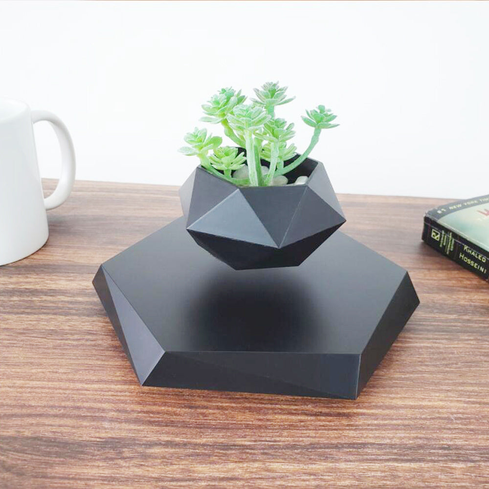 Magnetic Floating Flower Pot For Home Office Desk Decor Creative Gift