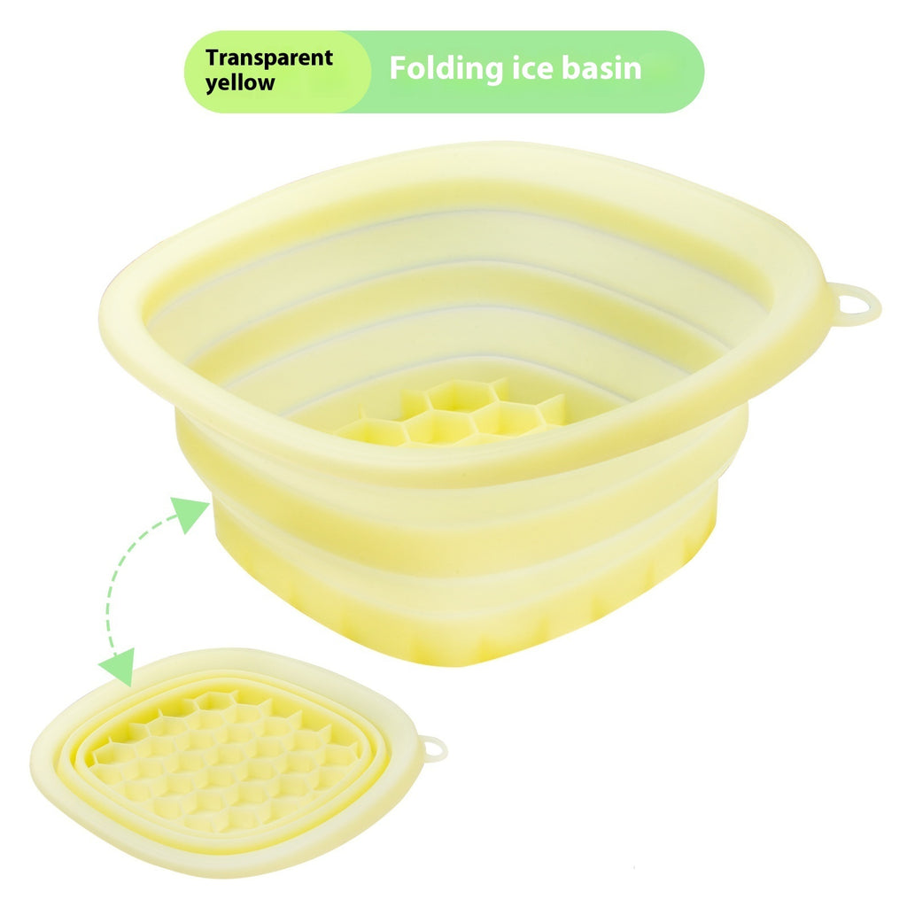 Silicone Folding Ice Tray Ice Facial Care Ice-bath Wash Basin