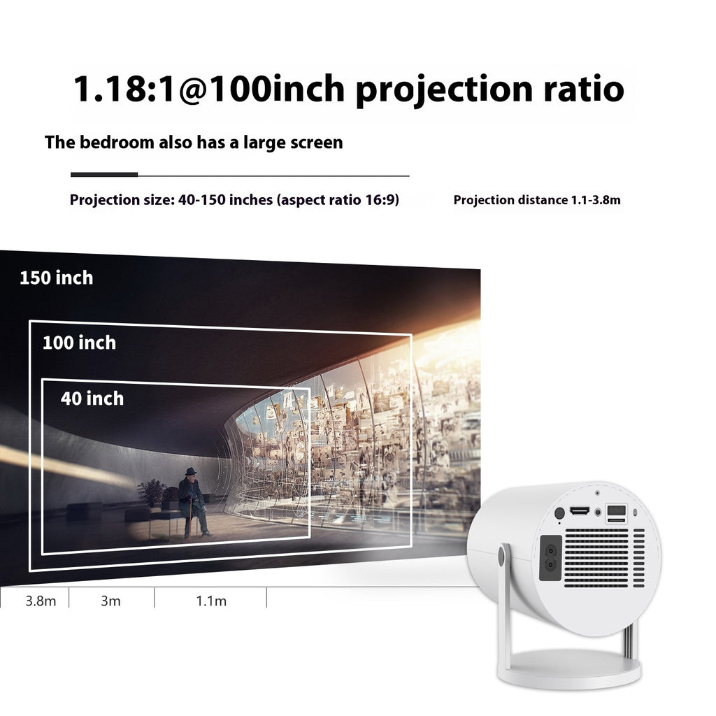 Portable Projector For Home Use 180 Degrees Projection