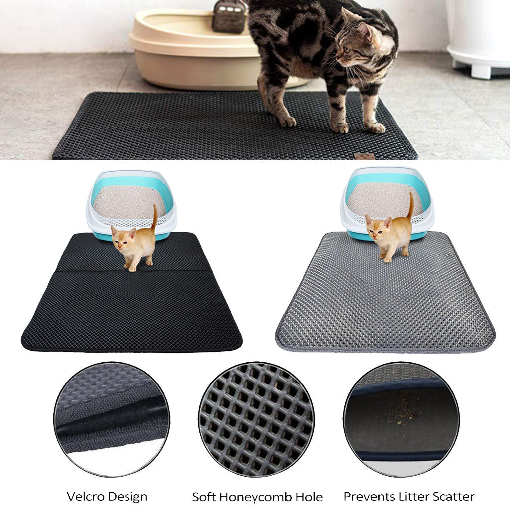 Double Layer Waterproof Litter Trapping Mat for Pets