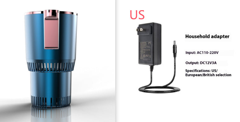 2-In-1 Car Heating/Cooling Cup Holder With Digital Temperature Display