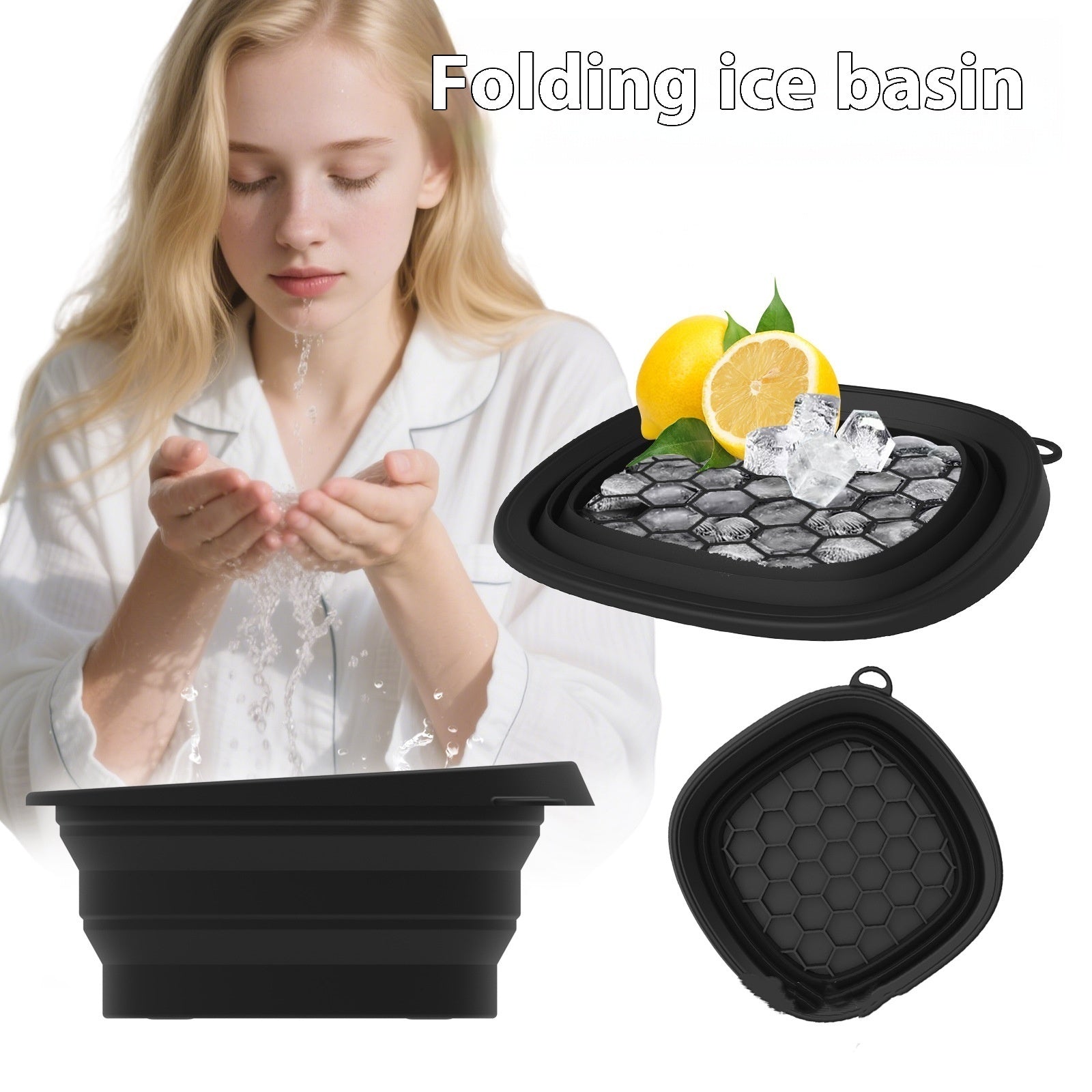 Silicone Folding Ice Tray Ice Facial Care Ice-bath Wash Basin